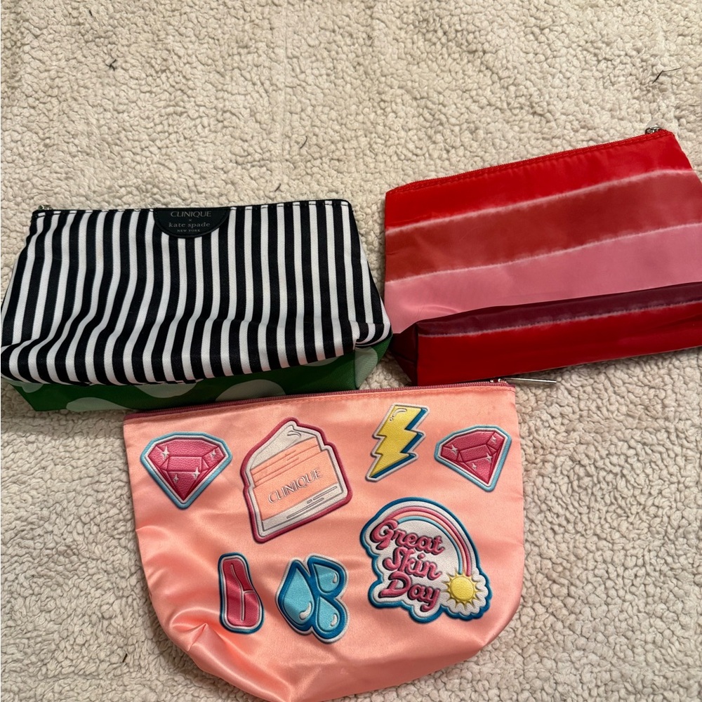 NEW 3 Clinique make up bags
